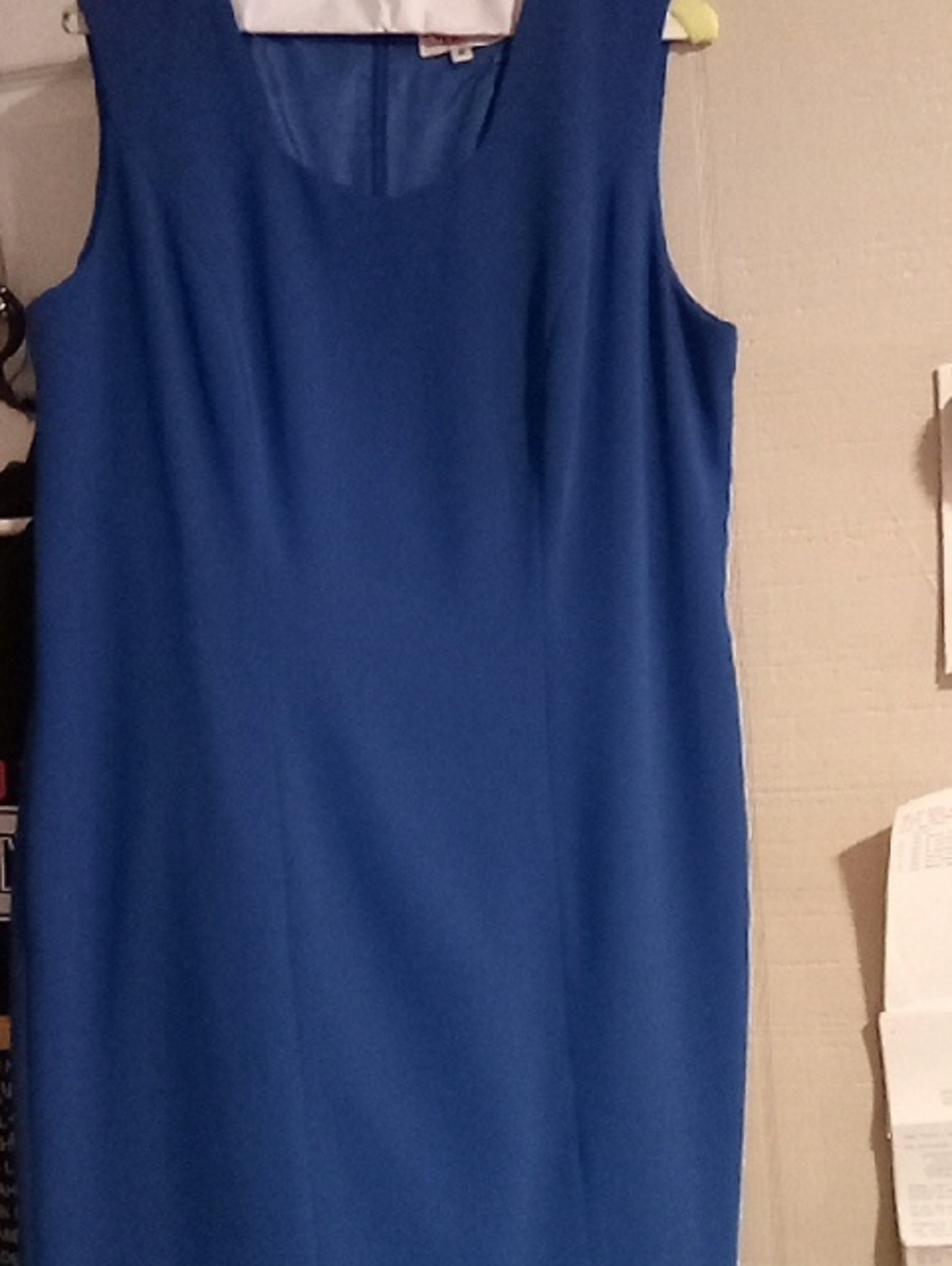 Marc Jacobs Sleeveless Cobalt Blue Midi Sheath Dress